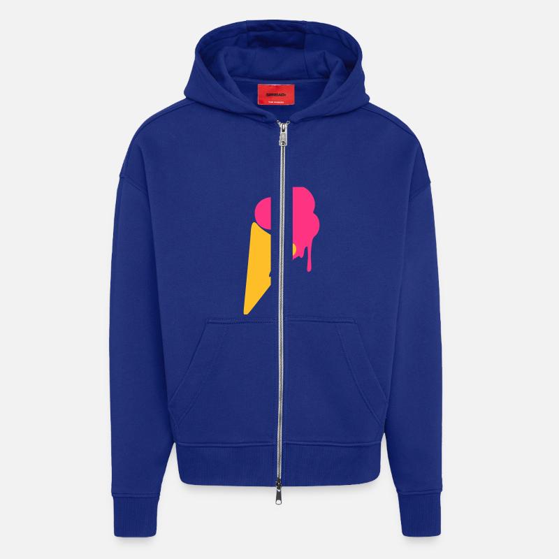 eis, Eiskrem, waffel, Sommer - Zip Hoodie - made by SPREAD - Iconic Blue