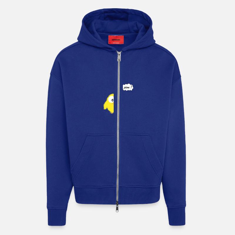 piou dev - Veste à capuche bio épaisse oversize fabriqué en UE - Iconic Blue