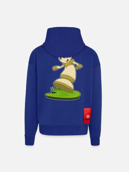 Pièces d’échecs pion échecs - Veste à capuche bio épaisse oversize fabriqué en UE - Iconic Blue