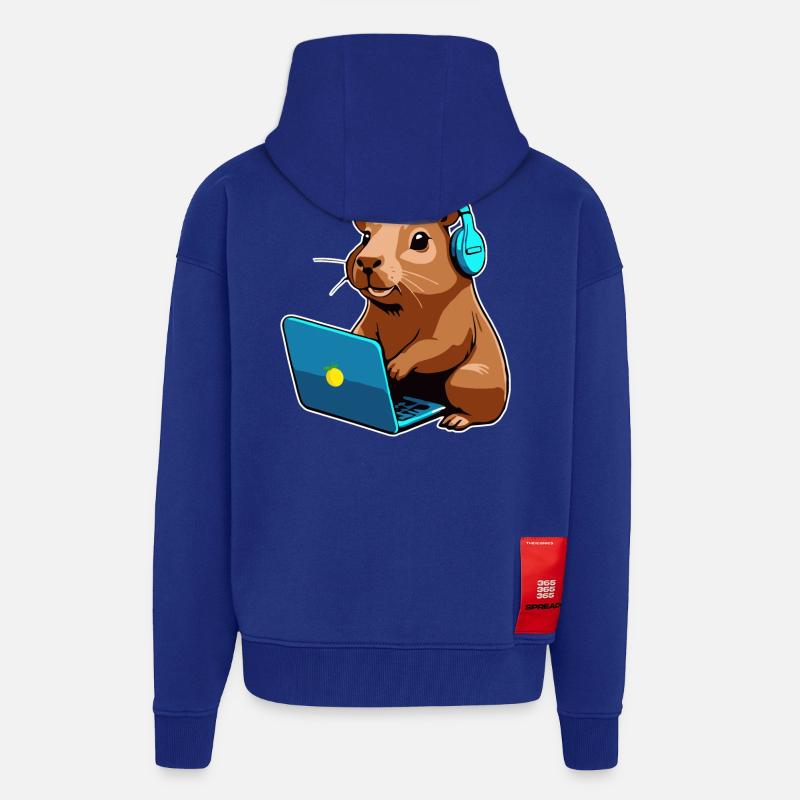 Capybara Programmierer Coder Computer - Zip Hoodie - made by SPREAD - Iconic Blue