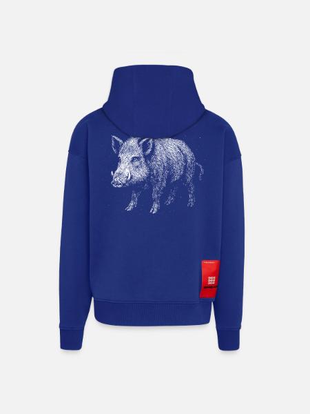 Wild boar - Zip Hoodie - made by SPREAD - Iconic Blue