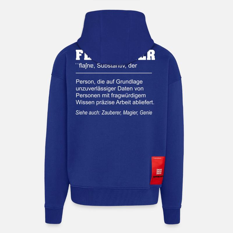 Flaschner lustige Definition - Zip Hoodie - made by SPREAD - Iconic Blue