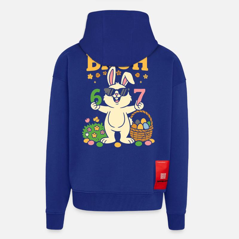 Bruh Cool Easter Bunny 67 - Zip Hoodie - made by SPREAD - Iconic Blue