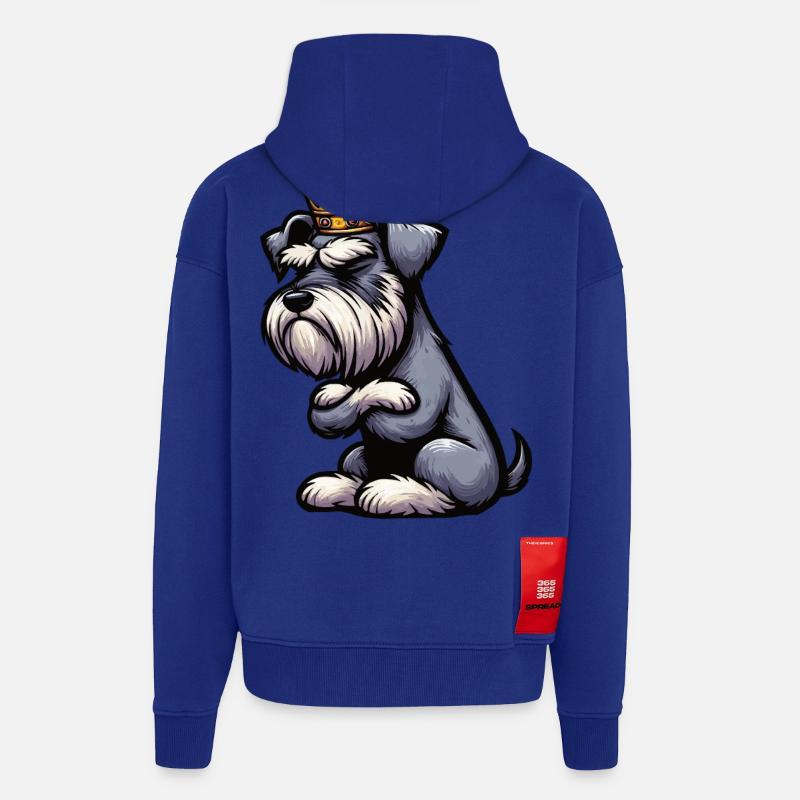 Schnauzer géant Schnauzer Propriétaire de Schnauzer - Veste à capuche bio épaisse oversize fabriqué en UE - Iconic Blue