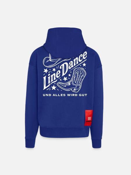 Line Dance Cowboy Flair - Zip Hoodie - made by SPREAD - Iconic Blue