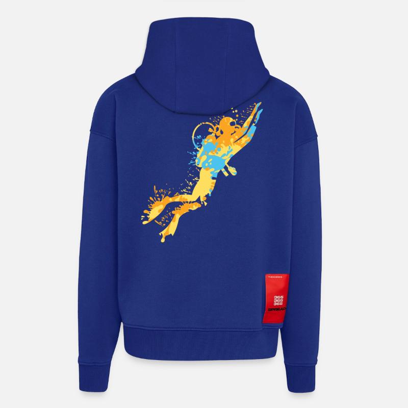 Taucher Dive Splash - Zip Hoodie - made by SPREAD - Iconic Blue