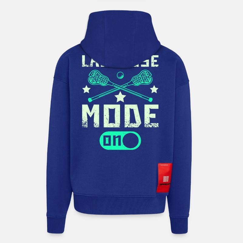 Mode crosse activé - Veste à capuche bio épaisse oversize fabriqué en UE - Iconic Blue
