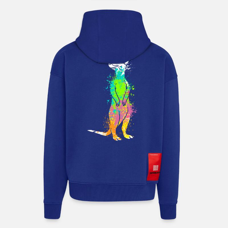 Splash Art Surikate Erdmännchen - Zip Hoodie - made by SPREAD - Iconic Blue