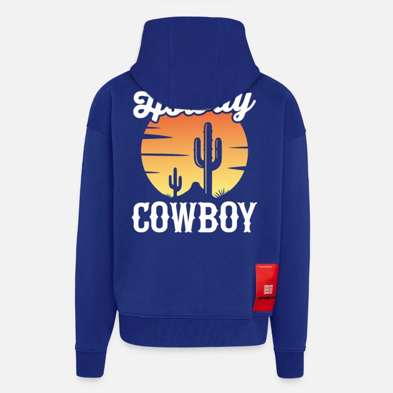 Salut Cowboy - Veste à capuche bio épaisse oversize fabriqué en UE - Iconic Blue