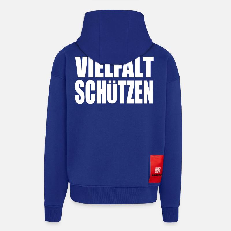 vielfalt schützen - Zip Hoodie - made by SPREAD - Iconic Blue