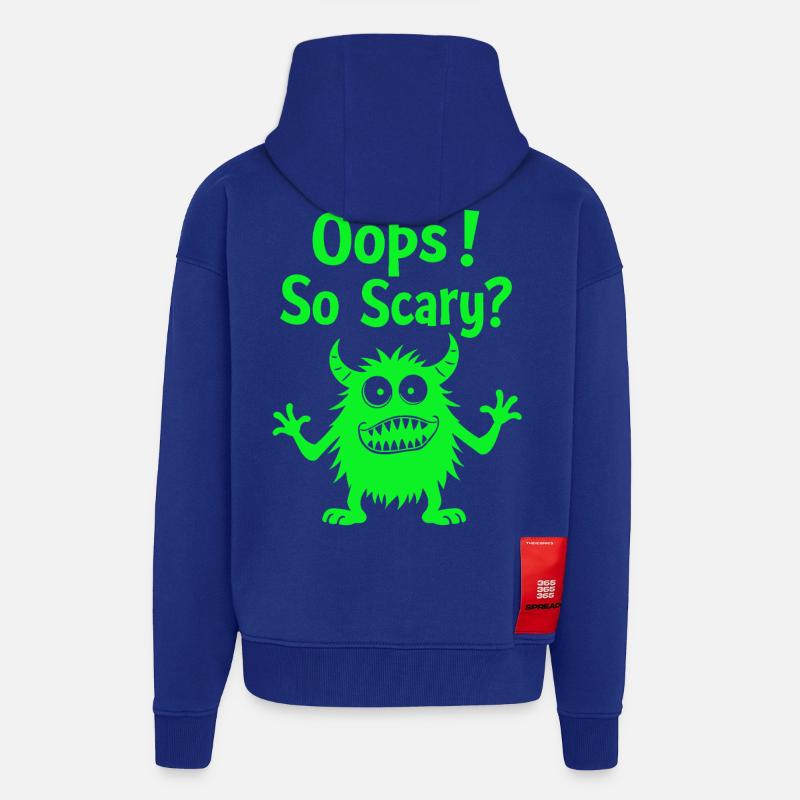 Oops! So Scary? Lustiges Monster - Zip Hoodie - made by SPREAD - Iconic Blue