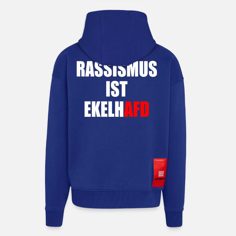 rassismus ist ekelhafd - Zip Hoodie - made by SPREAD - Iconic Blue