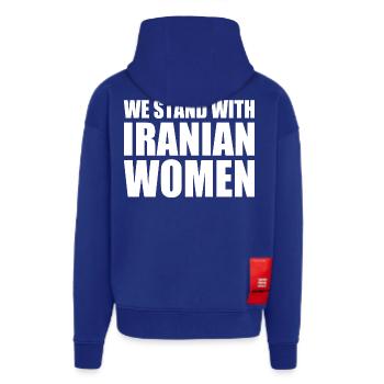 We stand with iranian women - Zip Hoodie - made by SPREAD - Iconic Blue - Hinten