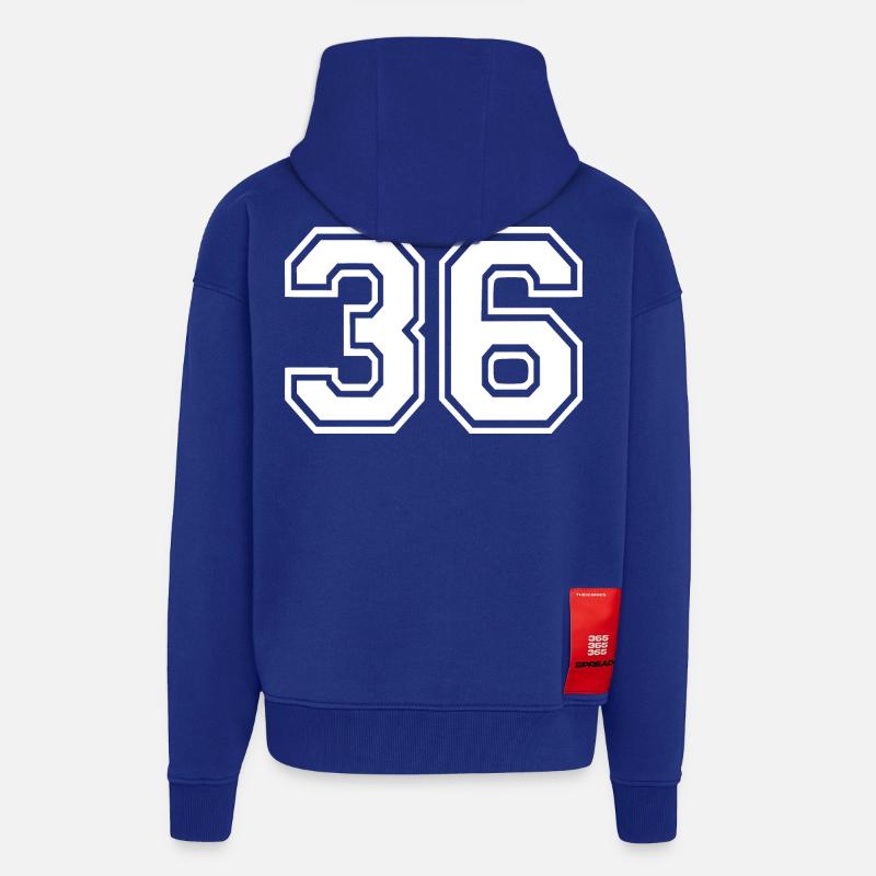 36 - Veste à capuche bio épaisse oversize fabriqué en UE - Iconic Blue