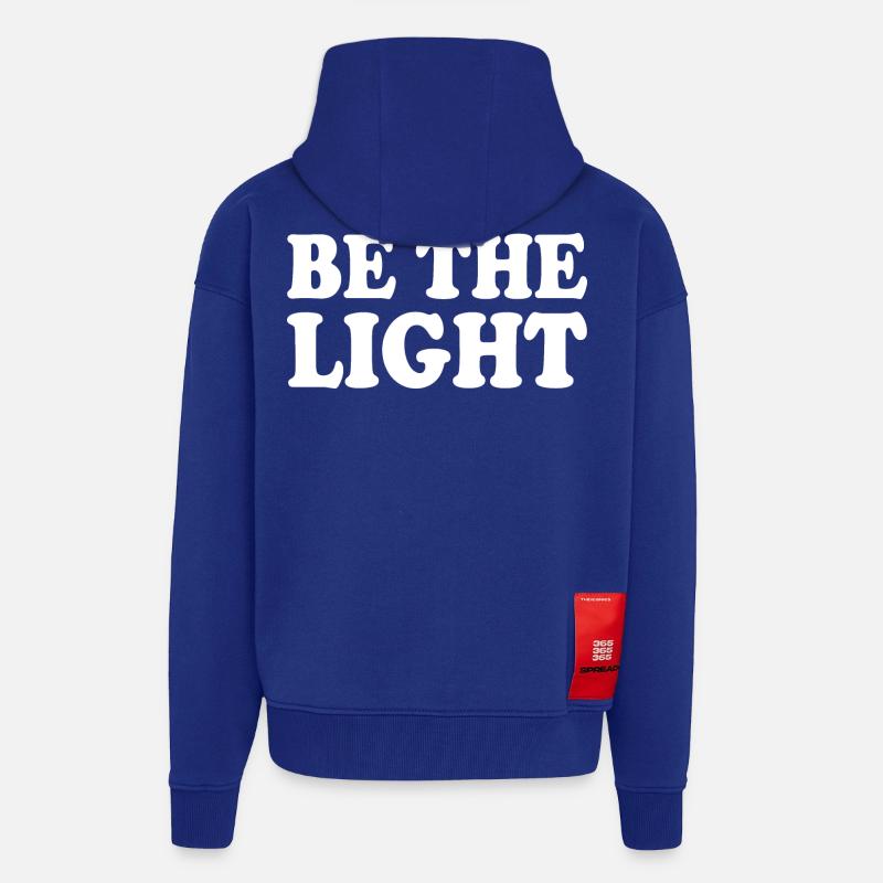 Be the light - Veste à capuche bio épaisse oversize fabriqué en UE - Iconic Blue