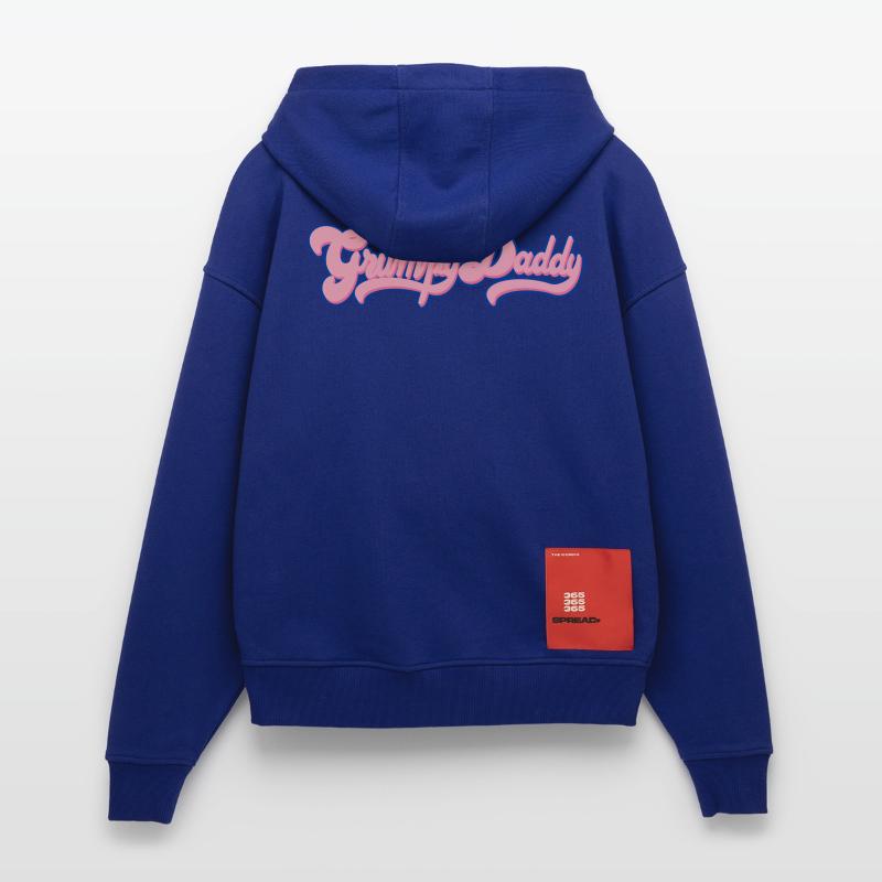Grumpy Daddy Retro Script - Color "Bubble Gum" Zip Hoodie - made by SPREAD