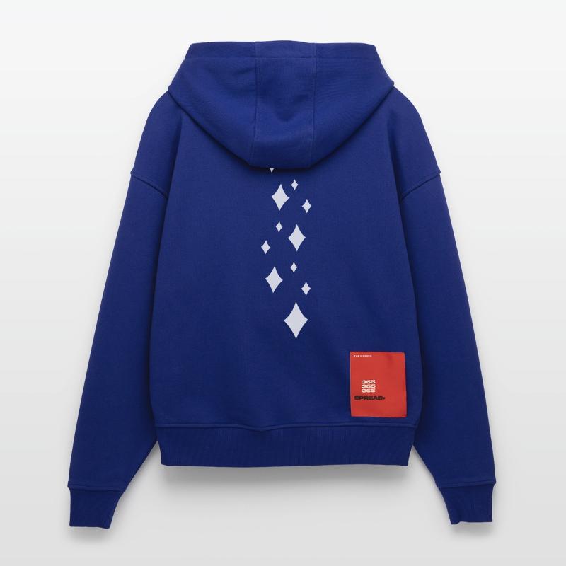 Check pattern glitter cloud Zip Hoodie - made by SPREAD