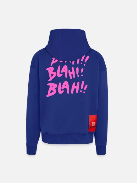 Blah Blah Blah Pink - Zip Hoodie - made by SPREAD - Iconic Blue
