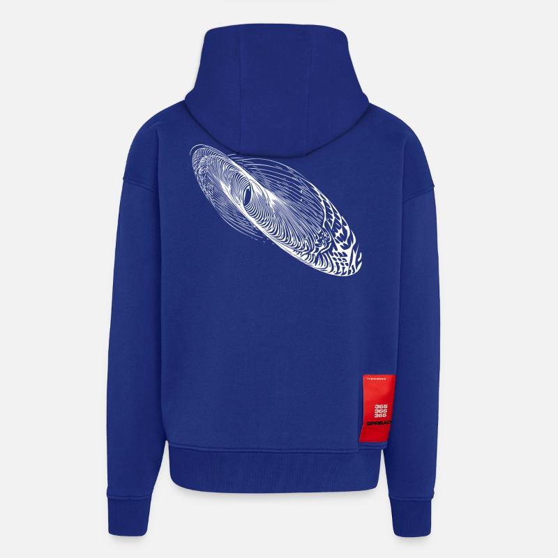 Abstract oscillation shape ellipse - Zip Hoodie - made by SPREAD - Iconic Blue