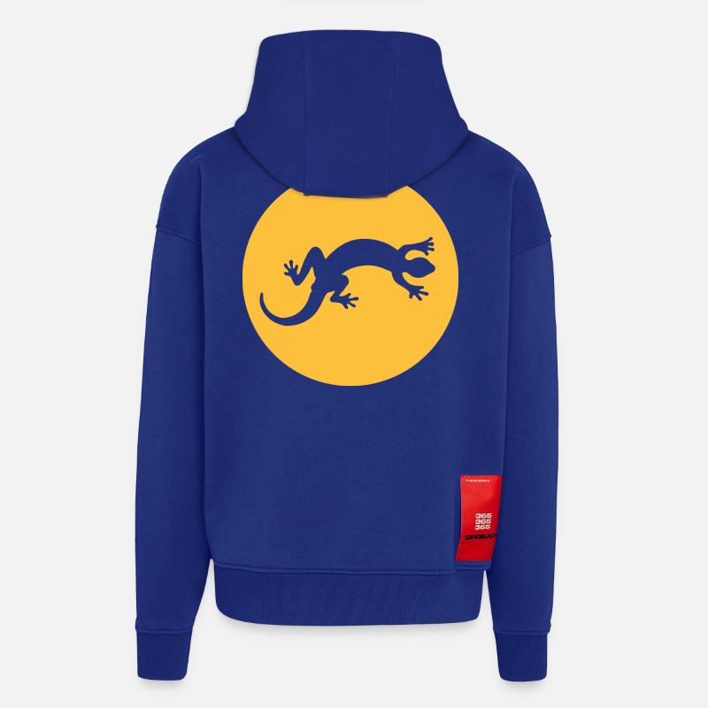 Gecko Salamander Eidechse - Zip Hoodie - made by SPREAD - Iconic Blue