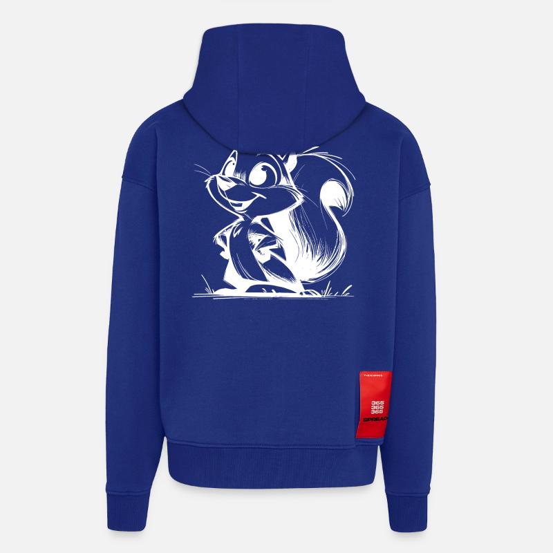Putziges Eichhörnchen Bleistift Zeichnung - Zip Hoodie - made by SPREAD - Iconic Blue
