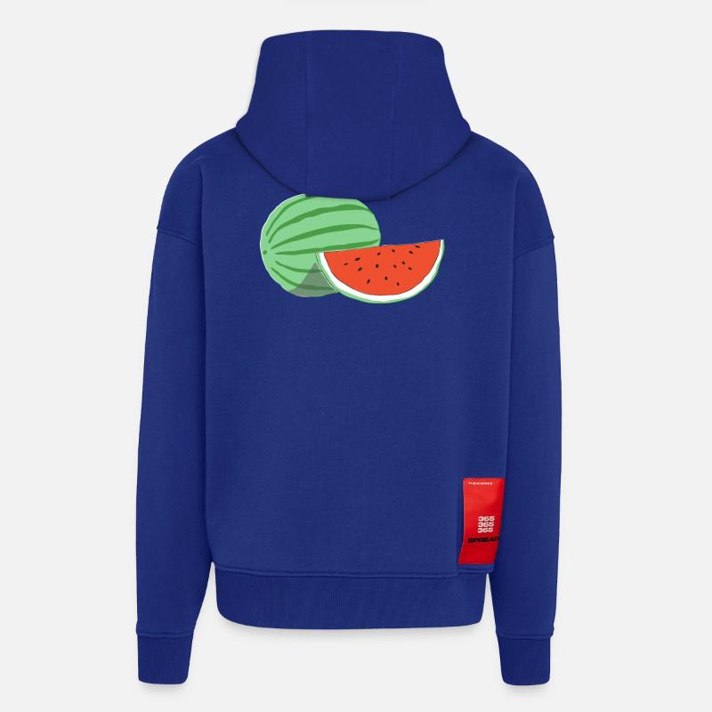 PASTÈQUE - Veste à capuche bio épaisse oversize fabriqué en UE - Iconic Blue