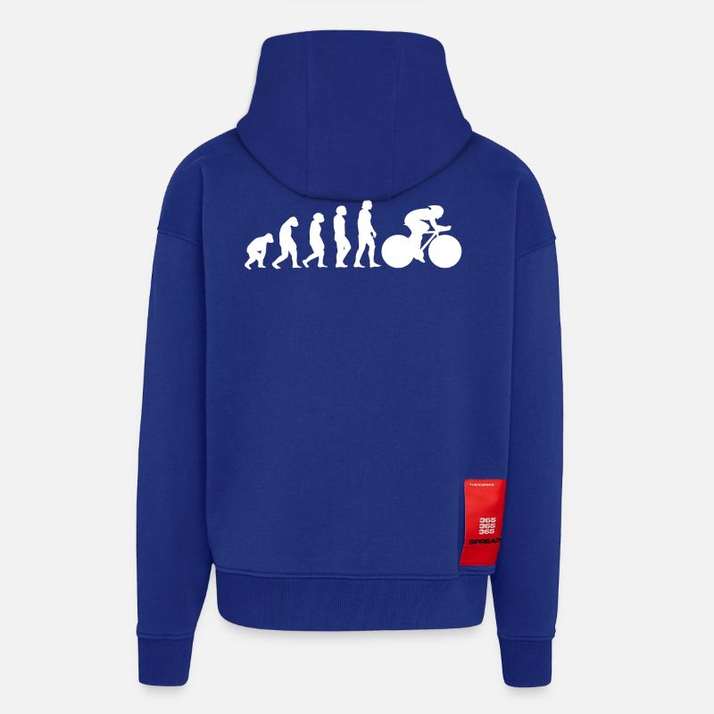 Rennrad Evolution - Zip Hoodie - made by SPREAD - Iconic Blue