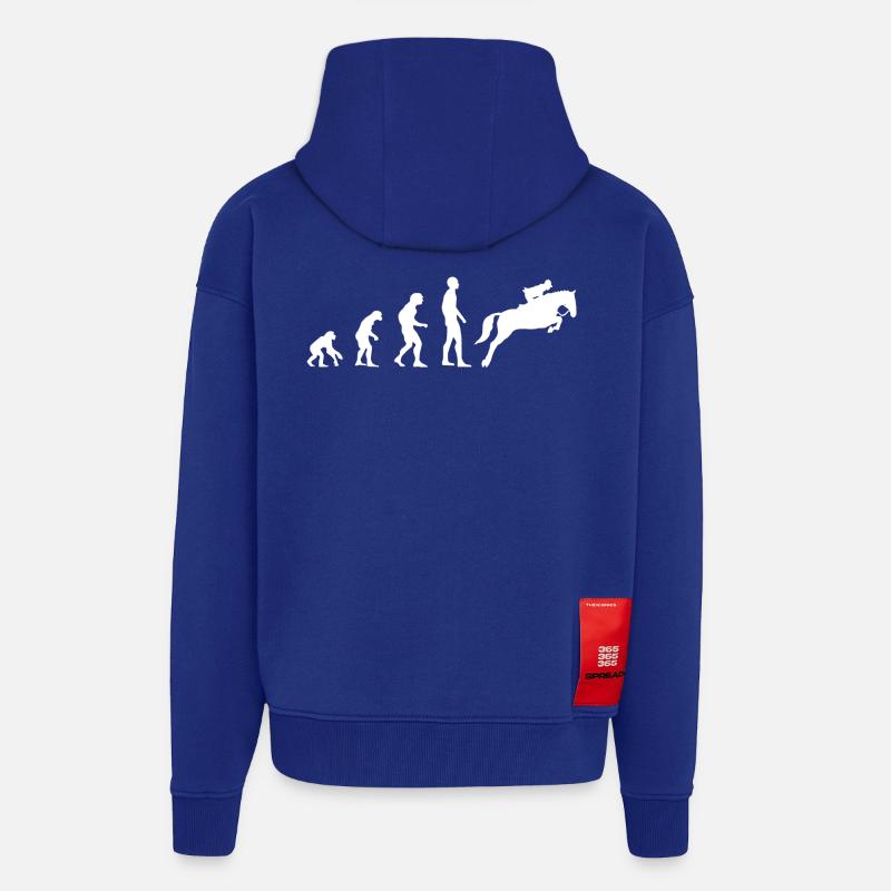 Evolution Springreiten - Zip Hoodie - made by SPREAD - Iconic Blue