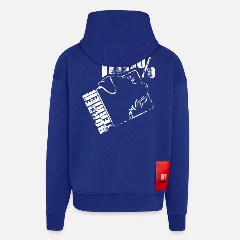 BORDER TERRIER 100 - Zip Hoodie - made by SPREAD - Iconic Blue