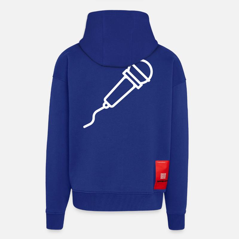 Mikrofon - Zip Hoodie - made by SPREAD - Iconic Blue