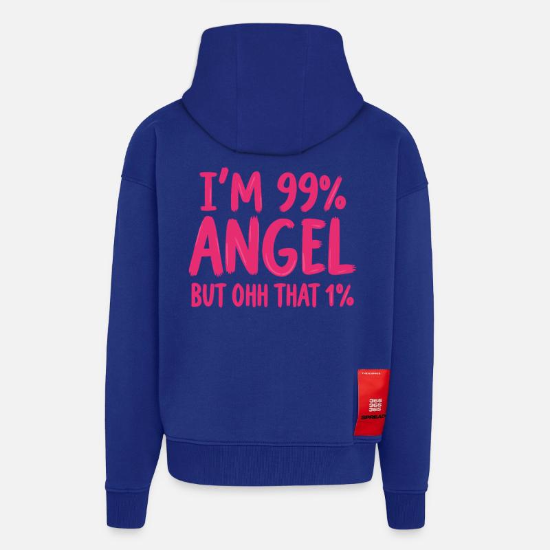 Engel Engelchen Prozent Spruch - Zip Hoodie - made by SPREAD - Iconic Blue