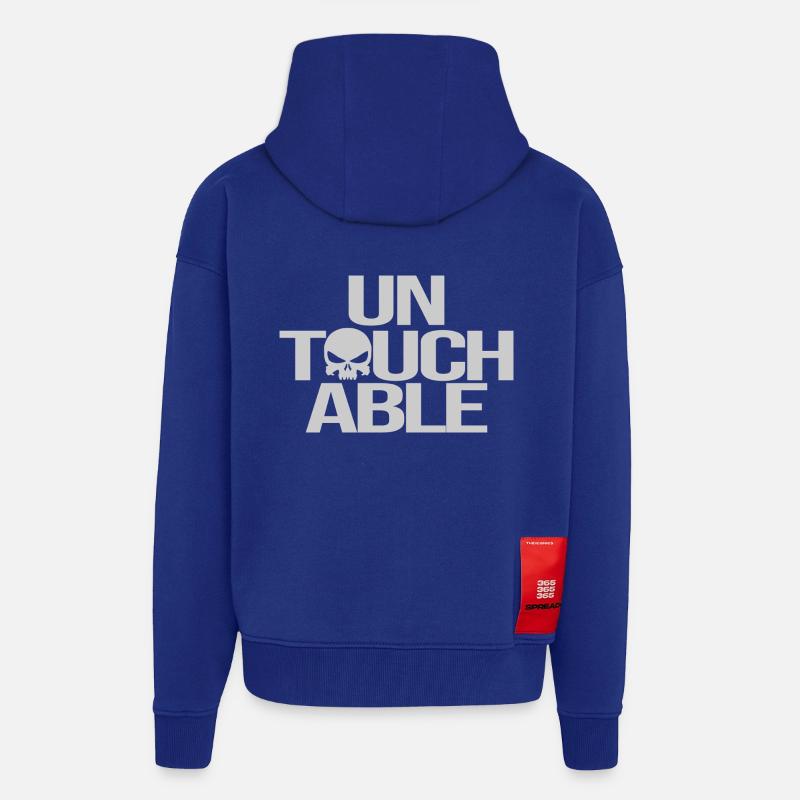 intouchable - Veste à capuche bio épaisse oversize fabriqué en UE - Iconic Blue