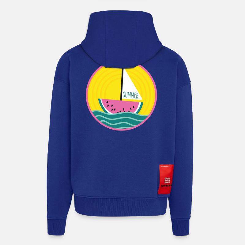 Summer Segelboot Wassermelone - Zip Hoodie - made by SPREAD - Iconic Blue