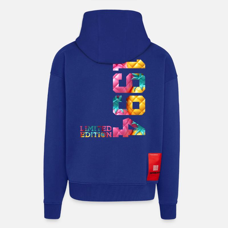 32E ANNIVERSAIRE ÉDITION LIMITÉE 1994 - Veste à capuche bio épaisse oversize fabriqué en UE - Iconic Blue