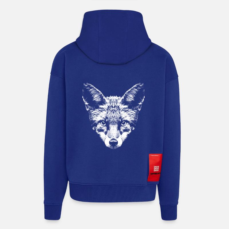 Fuchs / Fox / Kopf / Rotfuchs - Zip Hoodie - made by SPREAD - Iconic Blue