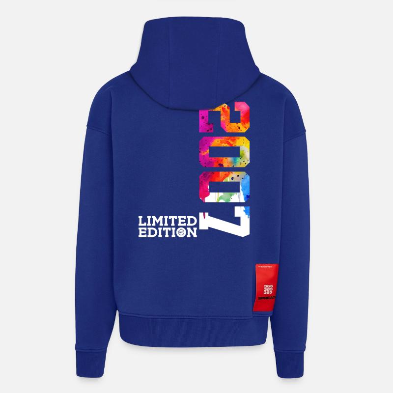 19E ANNIVERSAIRE ÉDITION LIMITÉE 2007 - Veste à capuche bio épaisse oversize fabriqué en UE - Iconic Blue