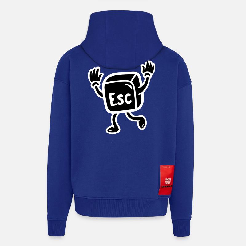 Échapper à nerd - Veste à capuche bio épaisse oversize fabriqué en UE - Iconic Blue