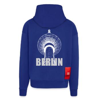 Berliner Fernsehturm - Zip Hoodie - made by SPREAD - Iconic Blue - Hinten