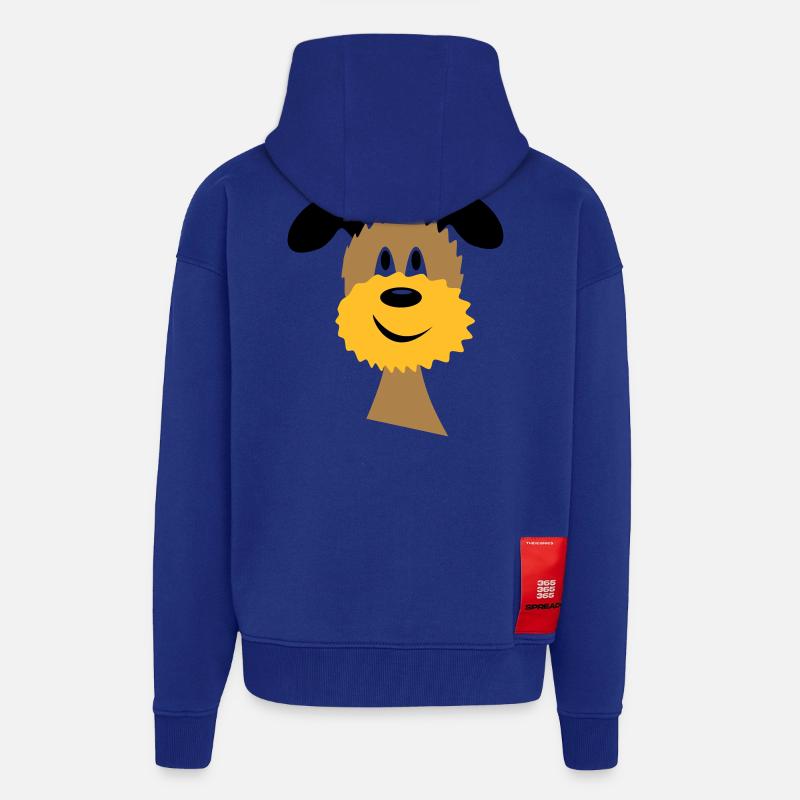 chien - Veste à capuche bio épaisse oversize fabriqué en UE - Iconic Blue