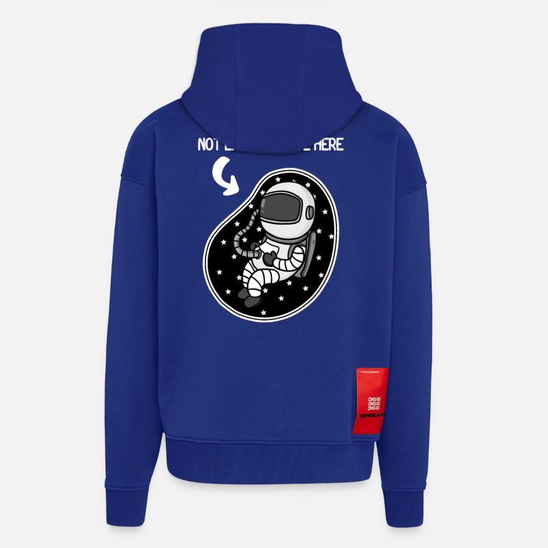 grossesse bébé enceinte - Veste à capuche bio épaisse oversize fabriqué en UE - Iconic Blue