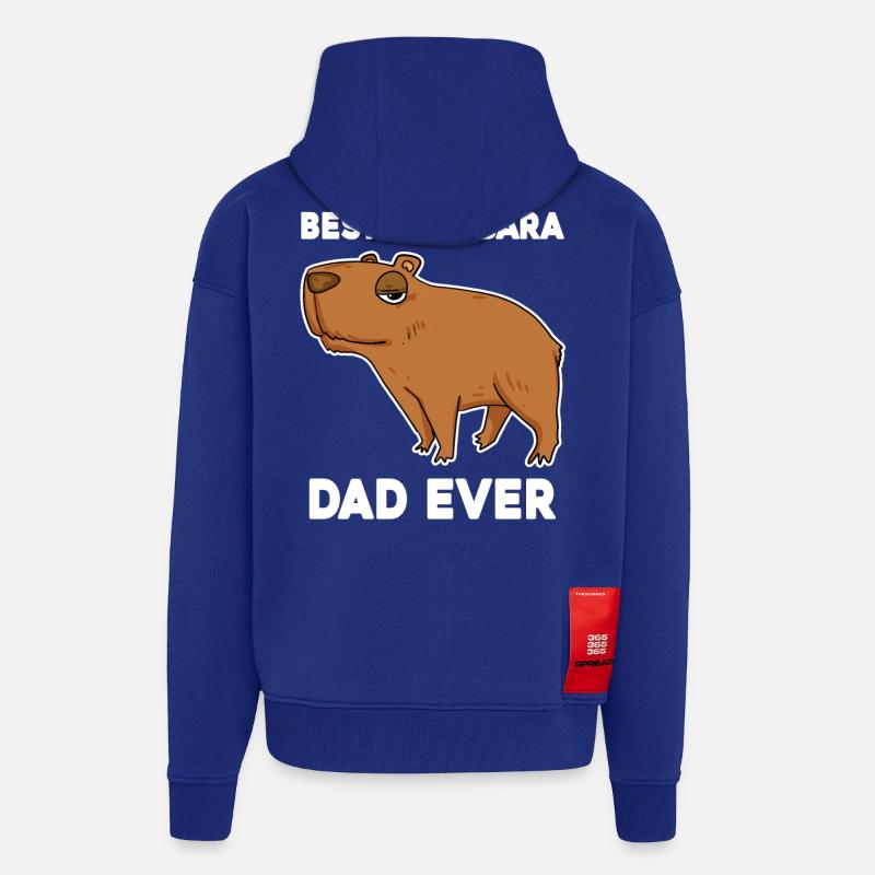 Capybara Father Capybara - Zip Hoodie - made by SPREAD - Iconic Blue