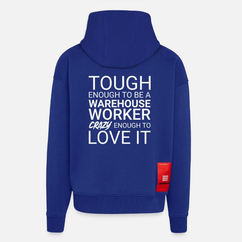 Warehouse Worker Crazy - Zip Hoodie - made by SPREAD - Iconic Blue
