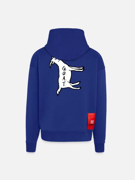 Goat 90 ° left - Zip Hoodie - made by SPREAD - Iconic Blue