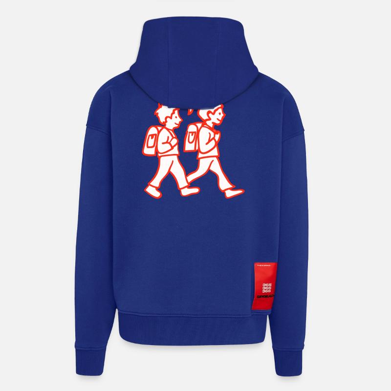 backpack suitcase backpack bag briefcase22 - Zip Hoodie - made by SPREAD - Iconic Blue