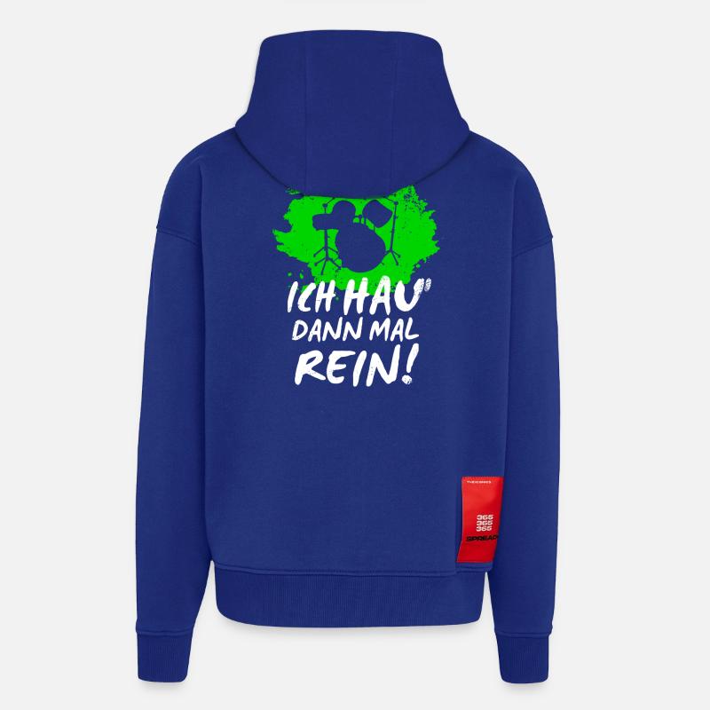 Drums - Zip Hoodie - made by SPREAD - Iconic Blue