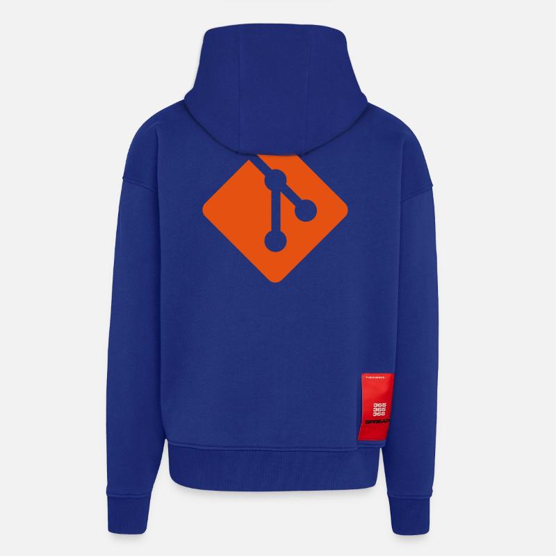 Git - Veste à capuche bio épaisse oversize fabriqué en UE - Iconic Blue