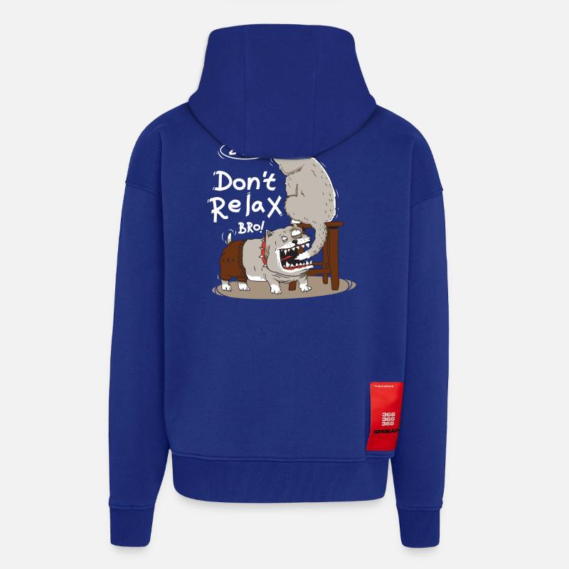 Dog eggs sleeping cat - Zip Hoodie - made by SPREAD - Iconic Blue