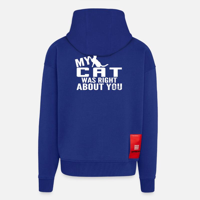 Mon chat - Veste à capuche bio épaisse oversize fabriqué en UE - Iconic Blue