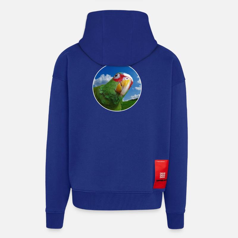 Rieuse Amazon - Veste à capuche bio épaisse oversize fabriqué en UE - Iconic Blue