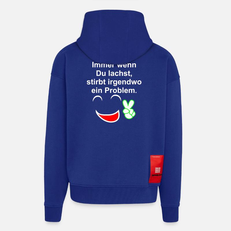 Immer wenn du lachst - Zip Hoodie - made by SPREAD - Iconic Blue